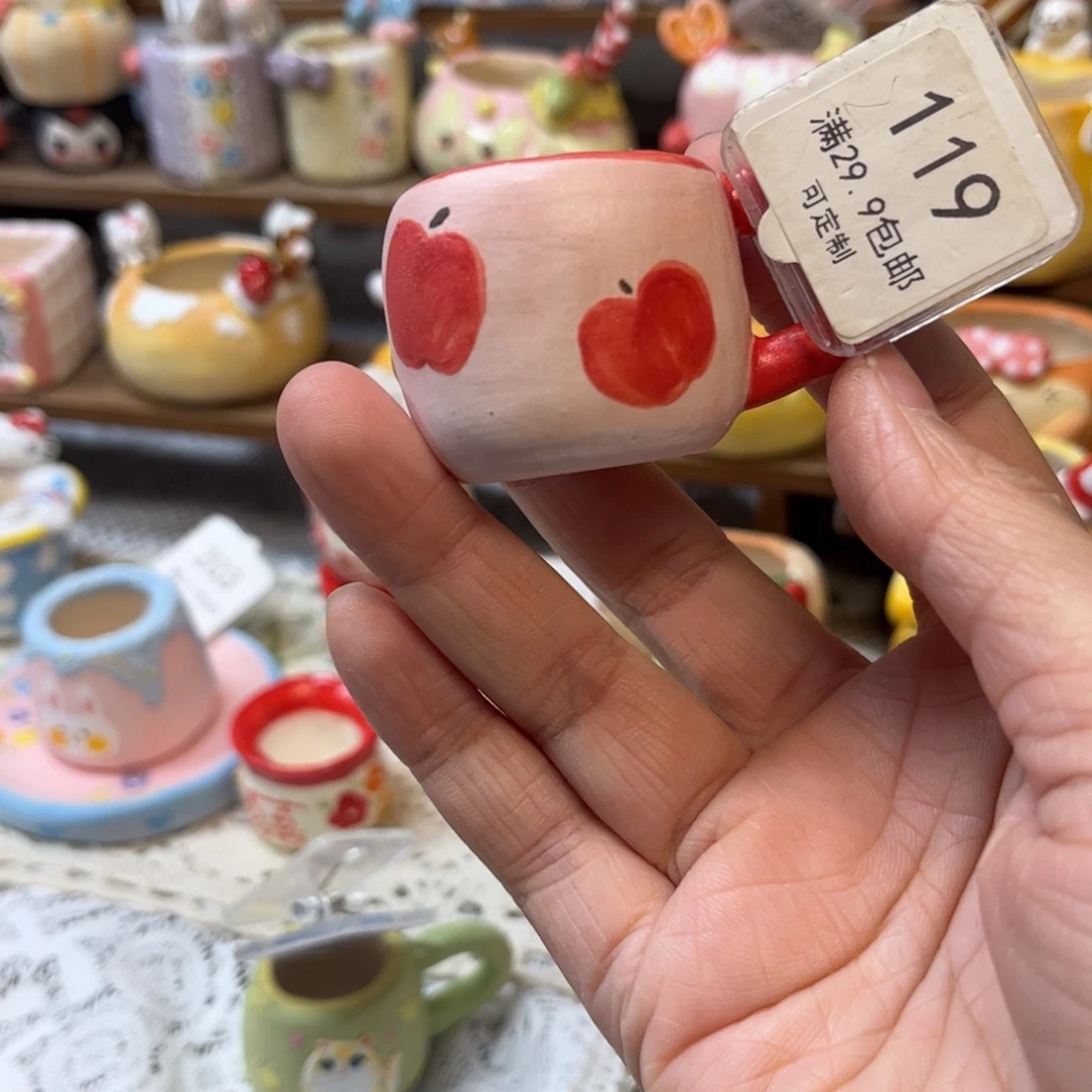 119杯子手绘花盆手绘