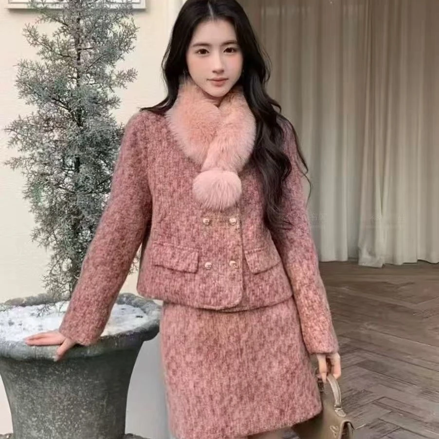 杭货冬季羽绒小香风套装半裙（有点挑人，看好在拍）9815