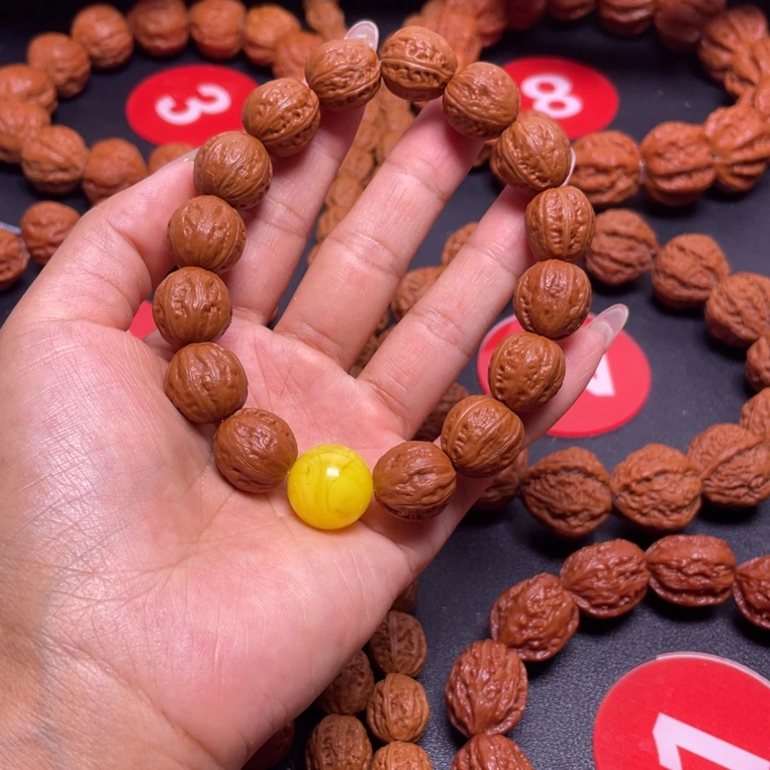 幸***福文玩核桃手串野生小核桃手串14加