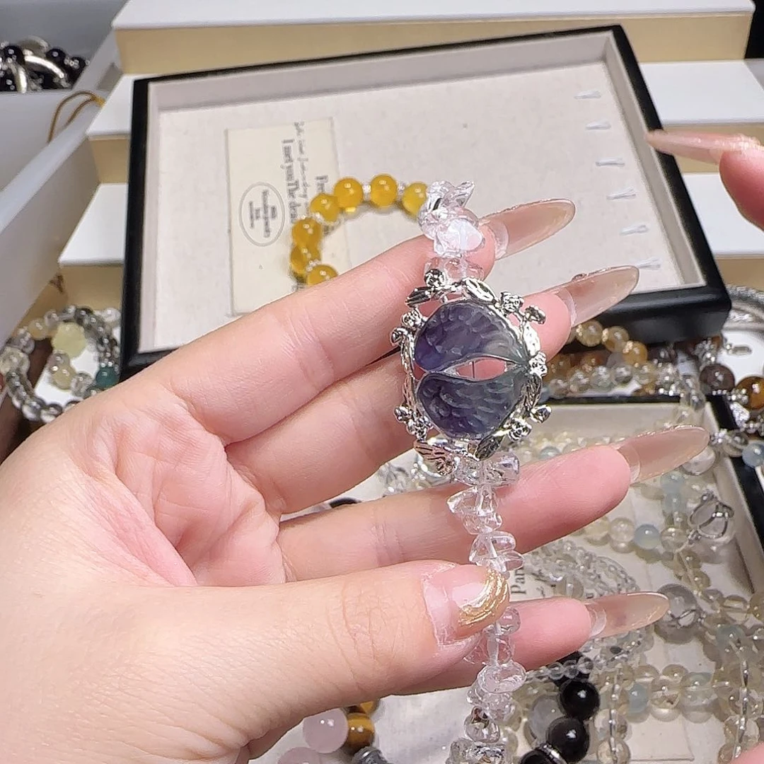 水晶手链未镶嵌吧