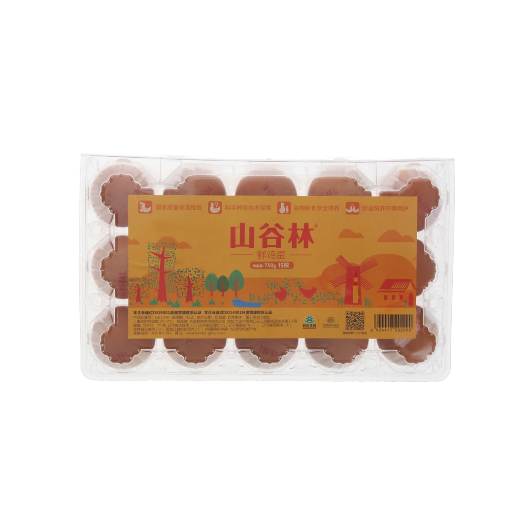 山谷林鲜鸡蛋15枚 盒装