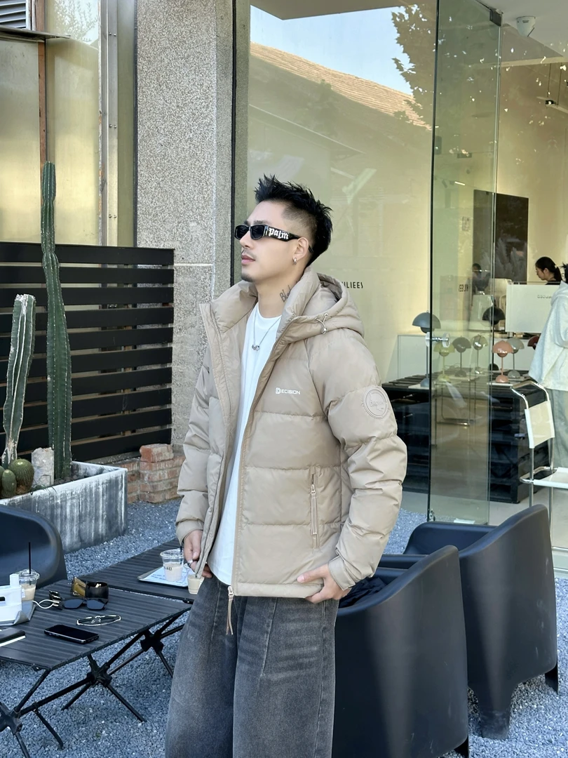 冬季新款时尚百搭连帽加厚防水防风防寒保暖外套#8807