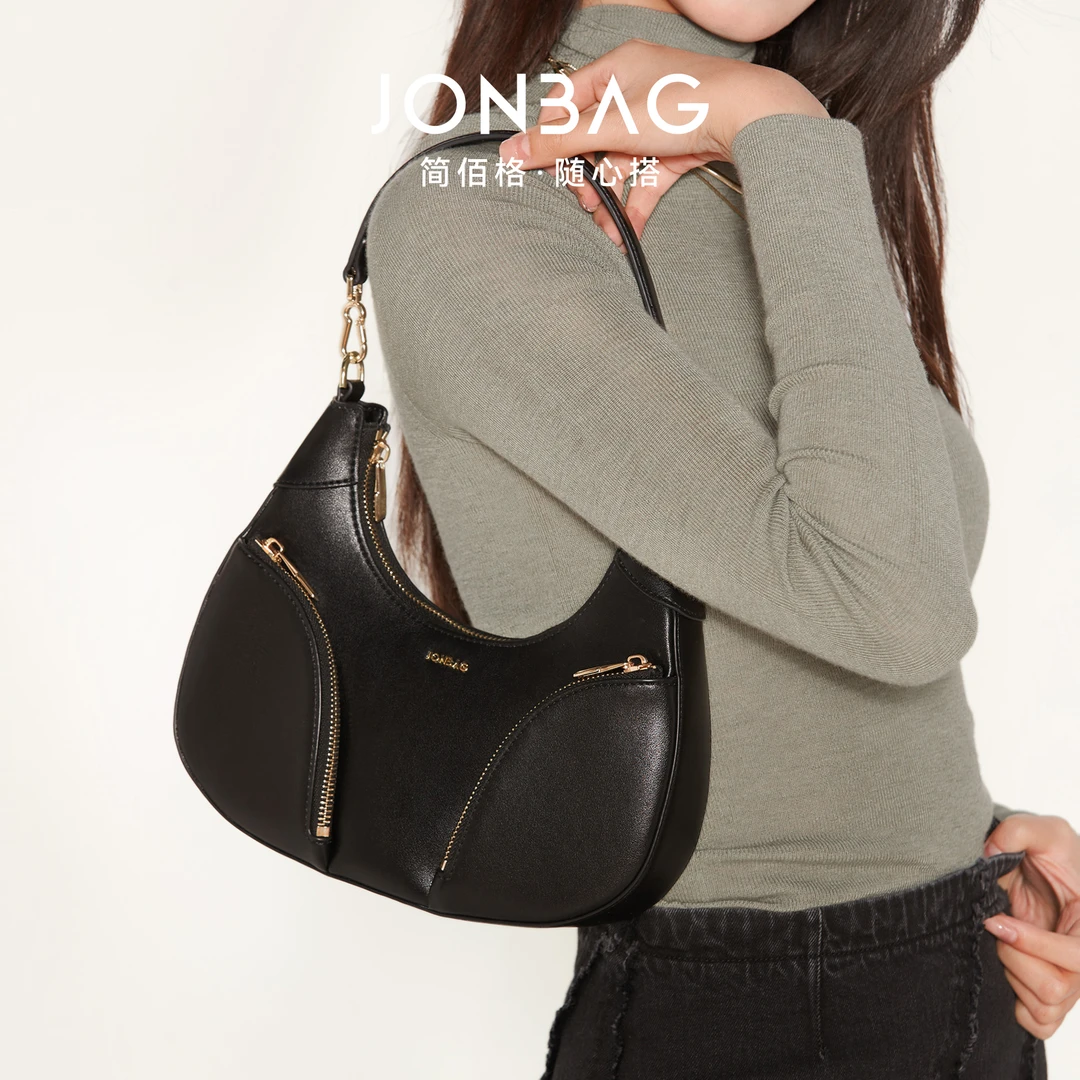 简佰格随心搭牛皮包新款小众设计日食包高级质感腋下斜挎通勤包XA