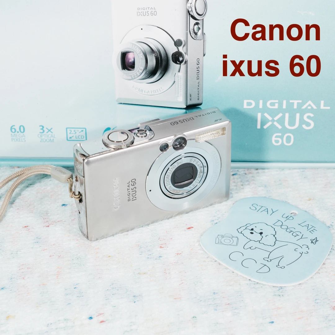 95新 Canon/佳能 ixus60 600W像素银色日系清冷感冷白皮好肤感CCD