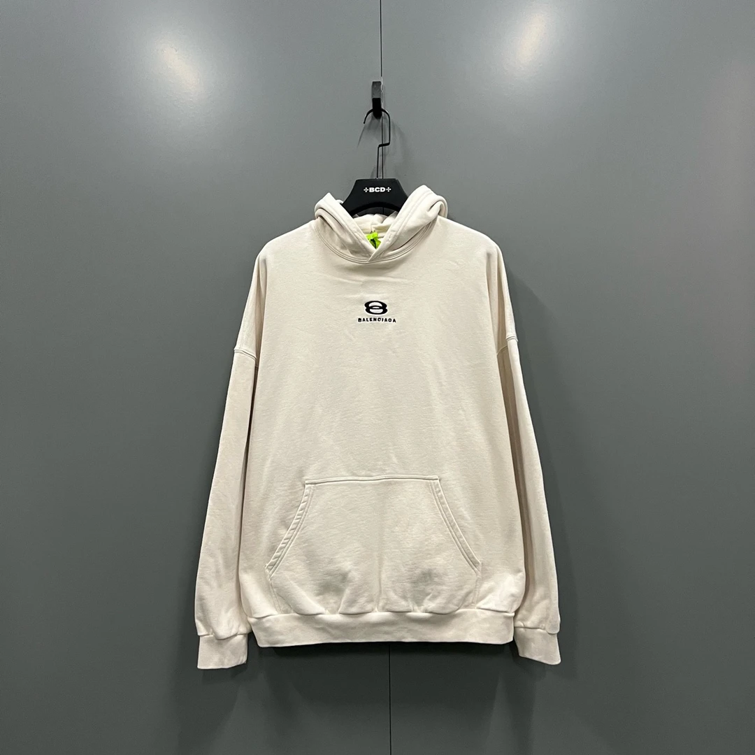 95新 Balenciaga/巴黎世家 q 219 巴黎世家 双环刺绣帽衫尺码如图
