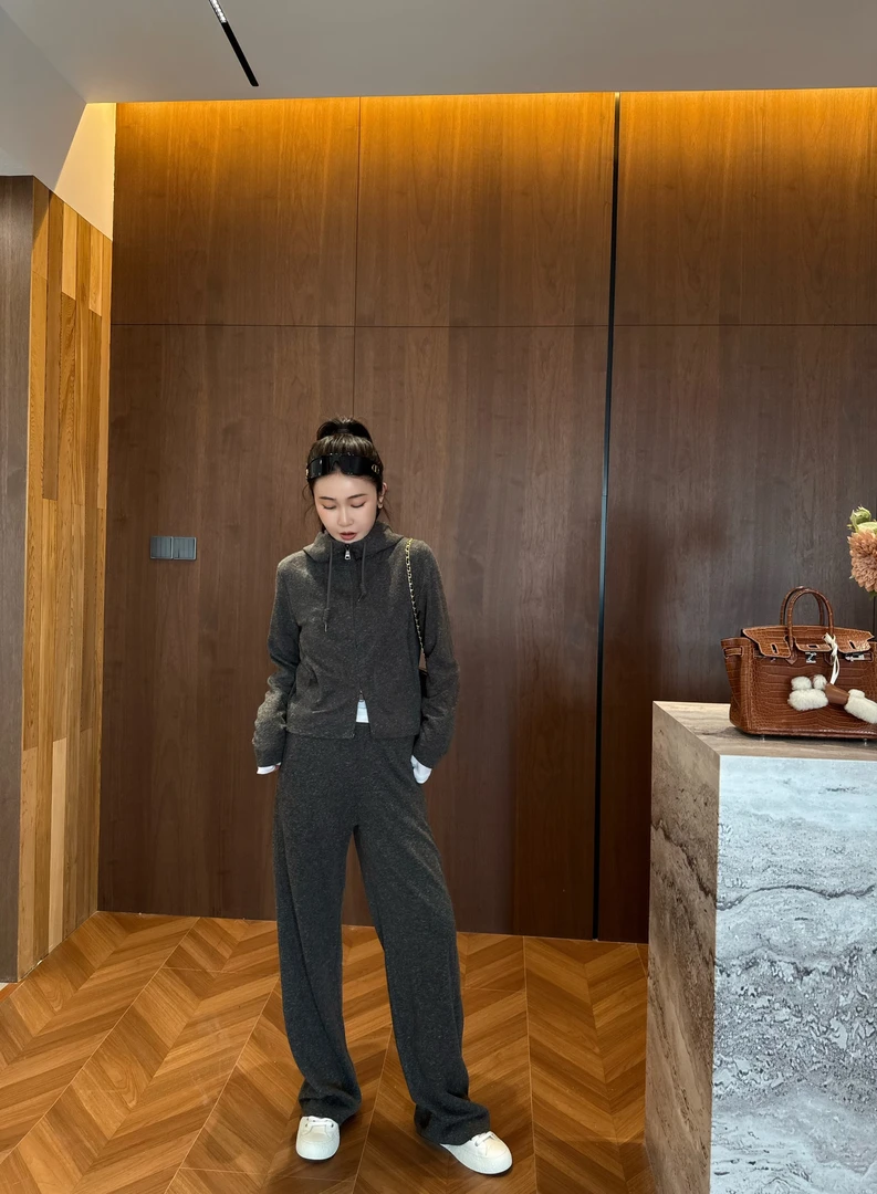 【云渺】秋季新款轻奢休闲设计师款百搭时尚亚麻套装 YW309