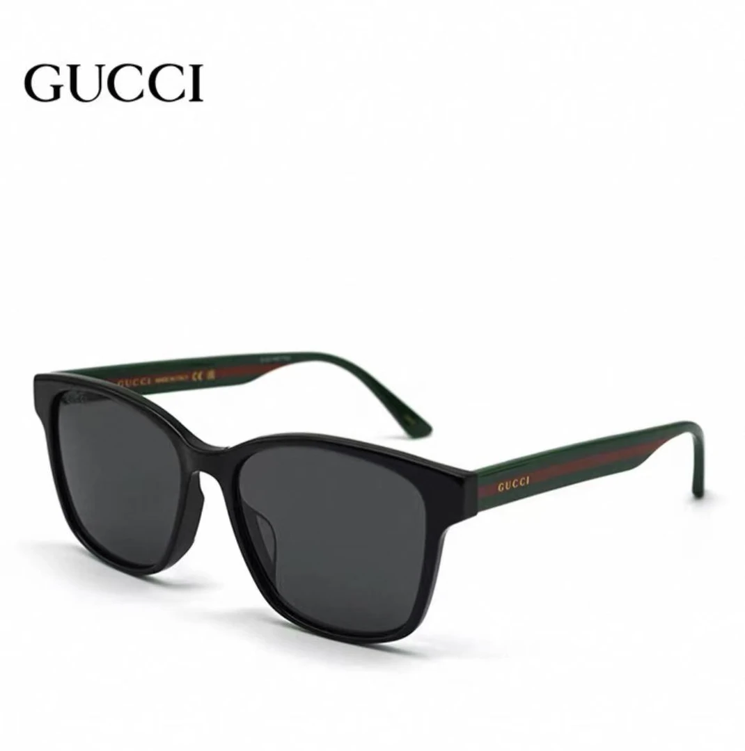 全新未使用 GUCCI/古驰 【小金专属】带中国中检新款红绿镜腿墨镜