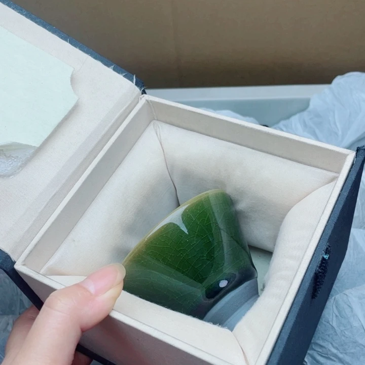 茶盏帝王绿斗笠配礼盒
