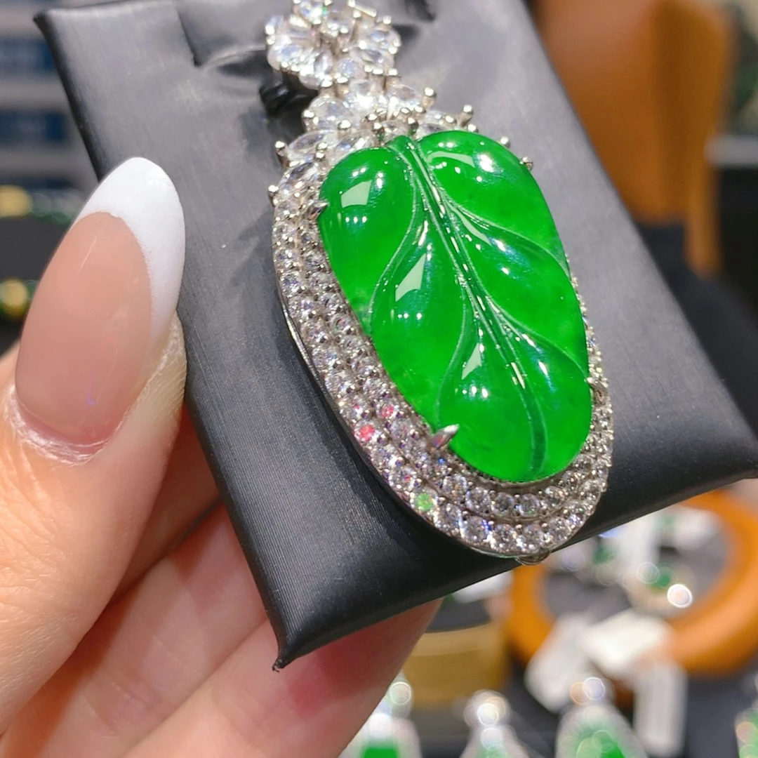 【闪购商品】翡翠银S925镶嵌颈饰5柒姐