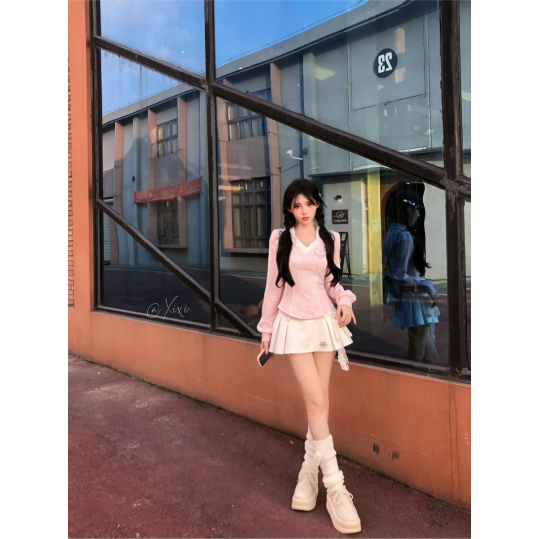 瑞茜·威瑟斯 美式辣妹 秋季小众设计感上衣显瘦半身裙R6510-1H