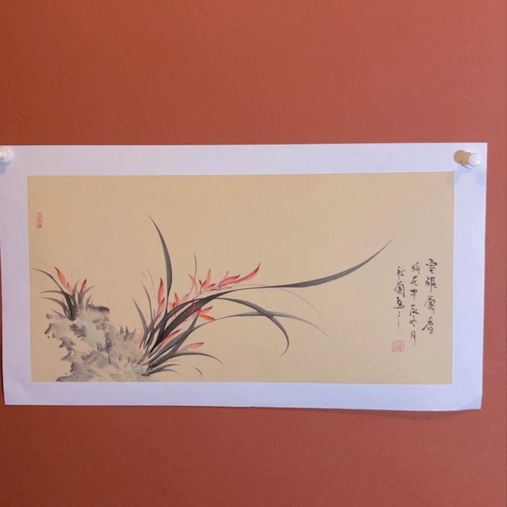国画听兰老师花鸟
