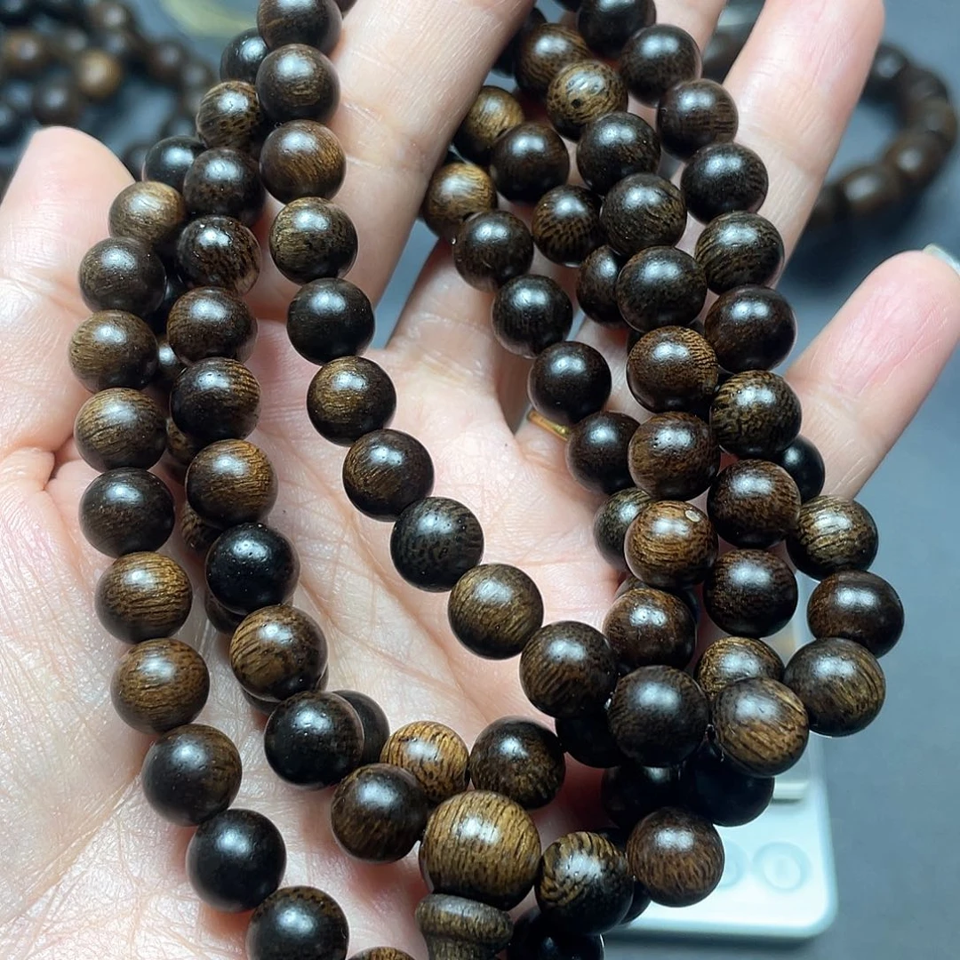 手串沉香木芽庄白棋0.8