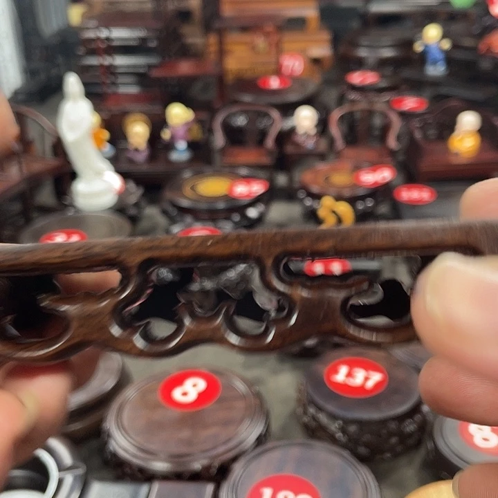 琉璃手工艺品红木底座工艺品11.5