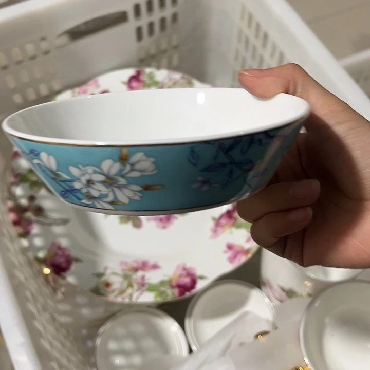 瓷片微瑕骨瓷碟水云间一个