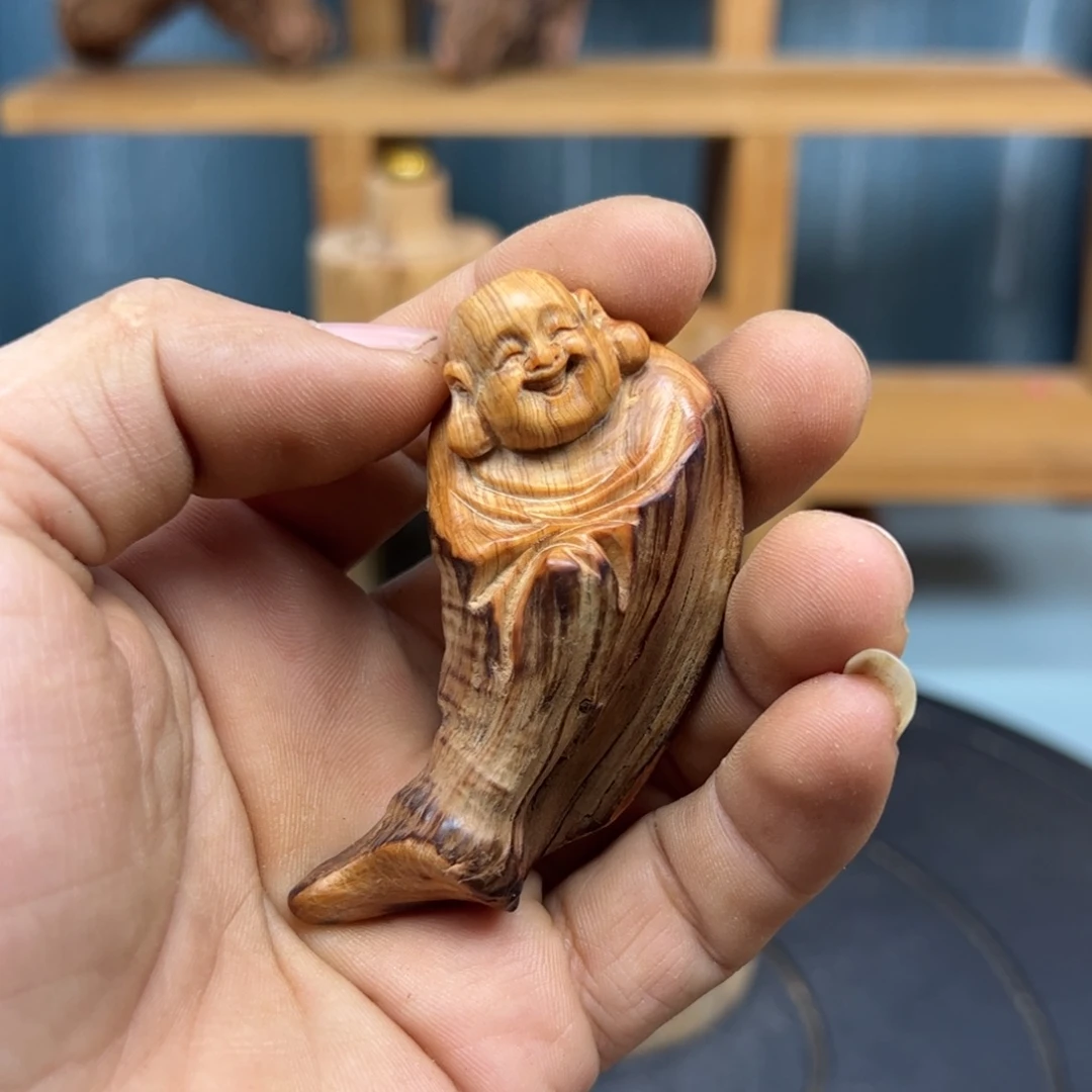 张***生木崖柏木摆件手把件