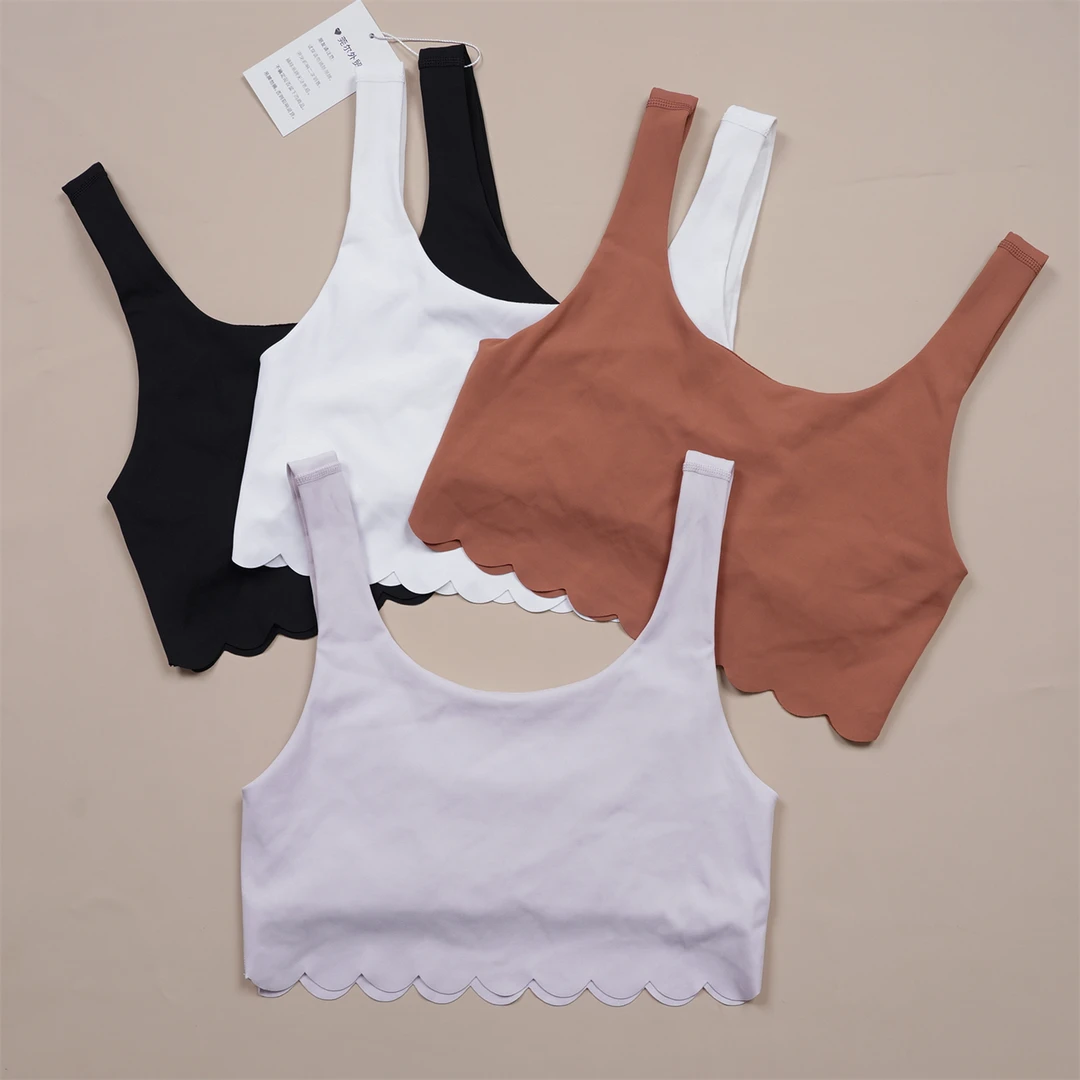 运动文胸轻薄无插片透气吸湿紧身运动纯色美背文胸 款号P429