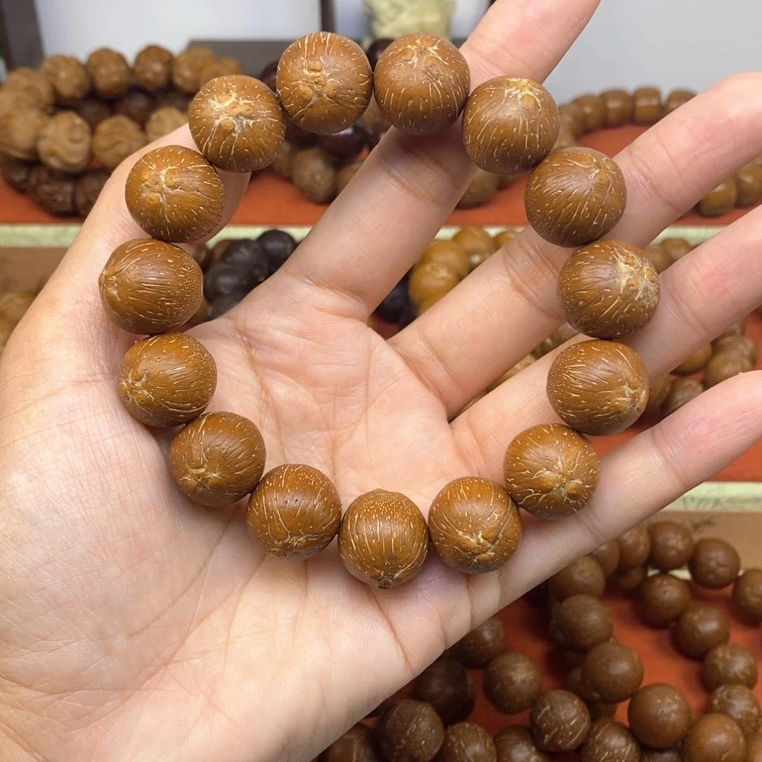 紫金鼠手串17黄皮纯圆