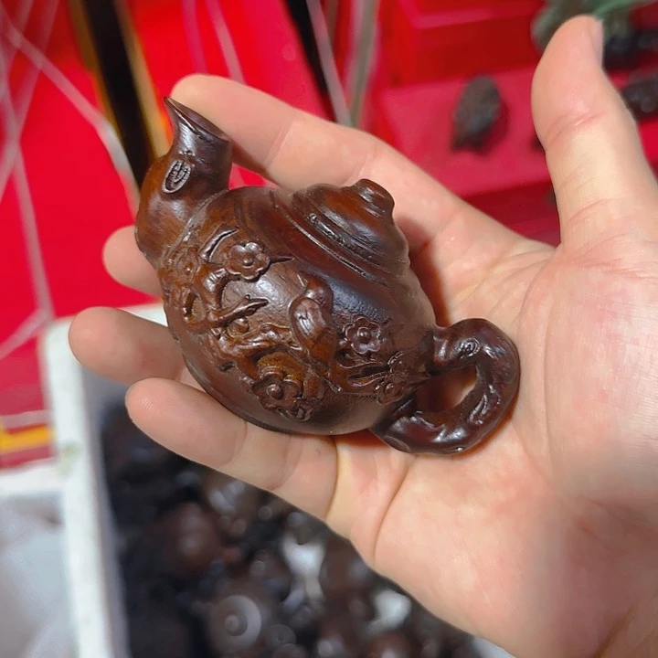 木黑檀木11梅花壶一个