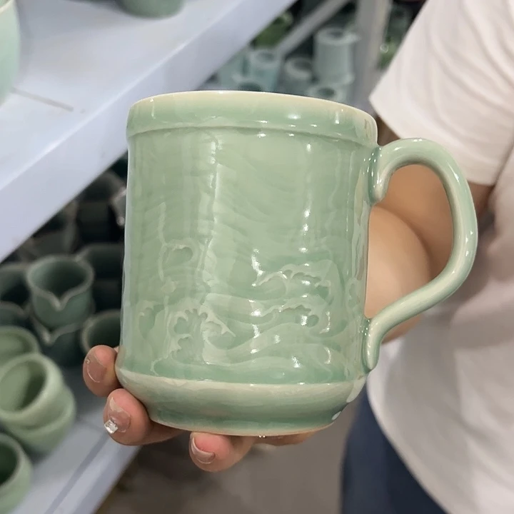 龙泉云间青瓷小米茶器