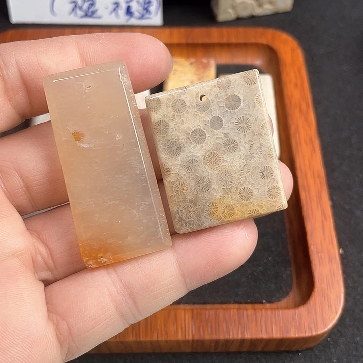 硅化珊瑚（珊瑚玉）吊坠(不含链)未镶嵌桃**哟