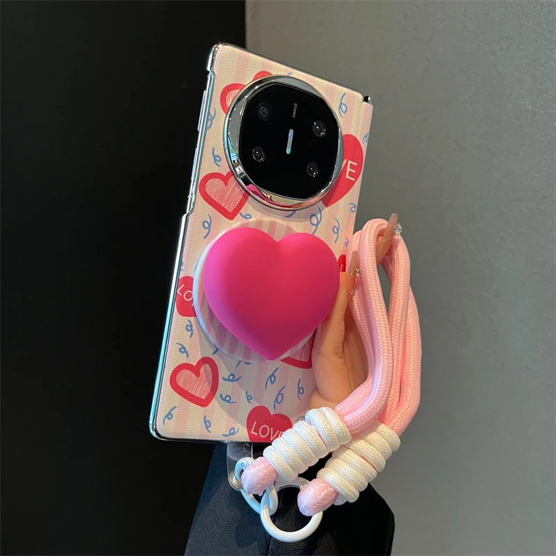 爱心磁吸适用华为mateX6典藏版折叠屏手机壳matex3x5中轴保护女款