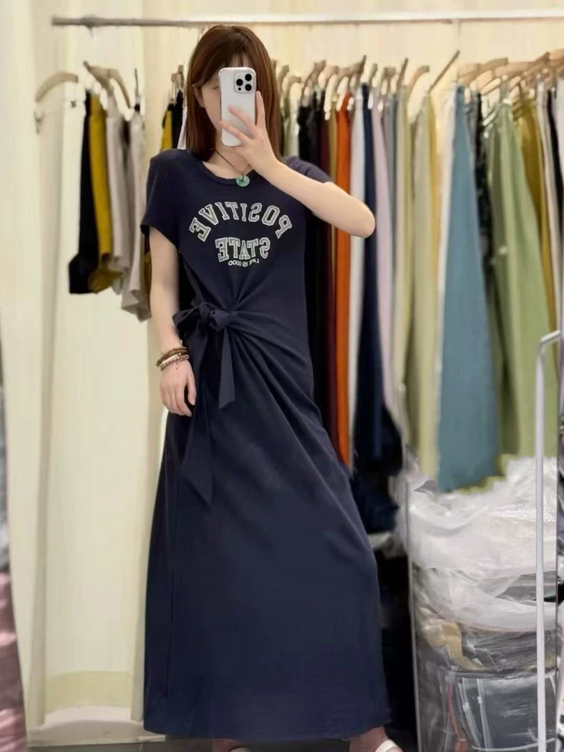 DALIANSU/大脸酥-4425   夏季设计感字母印花短袖连衣裙