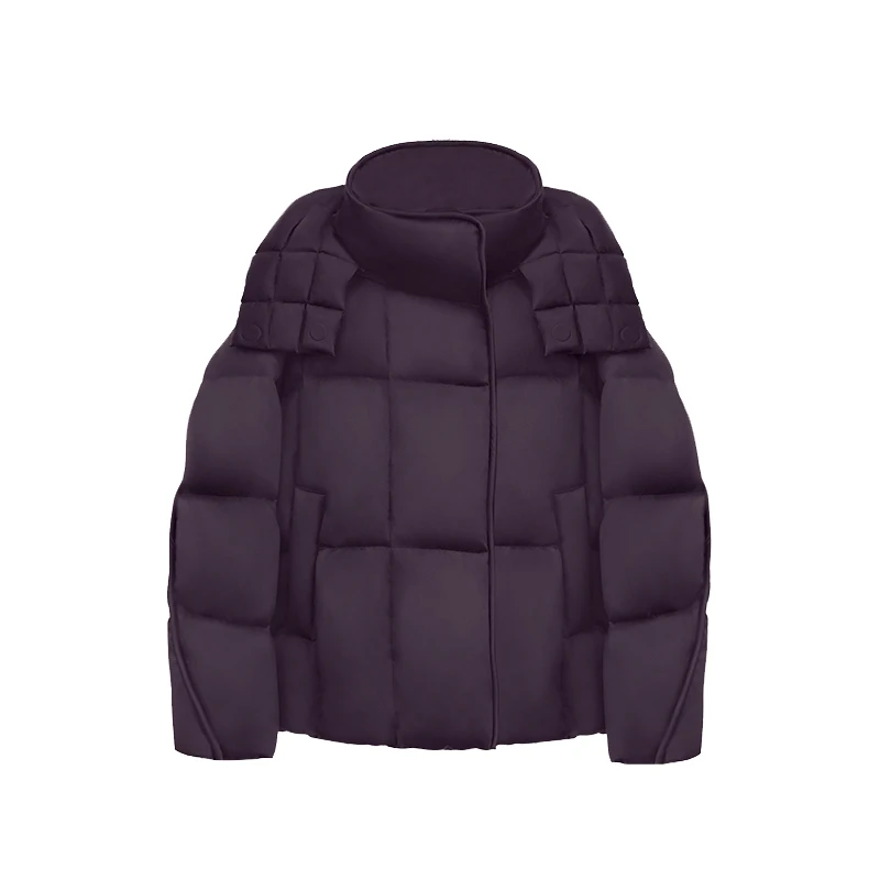 【财阀贵妇】2025高端款95白鹅绒科技保暖羽绒服DF7288