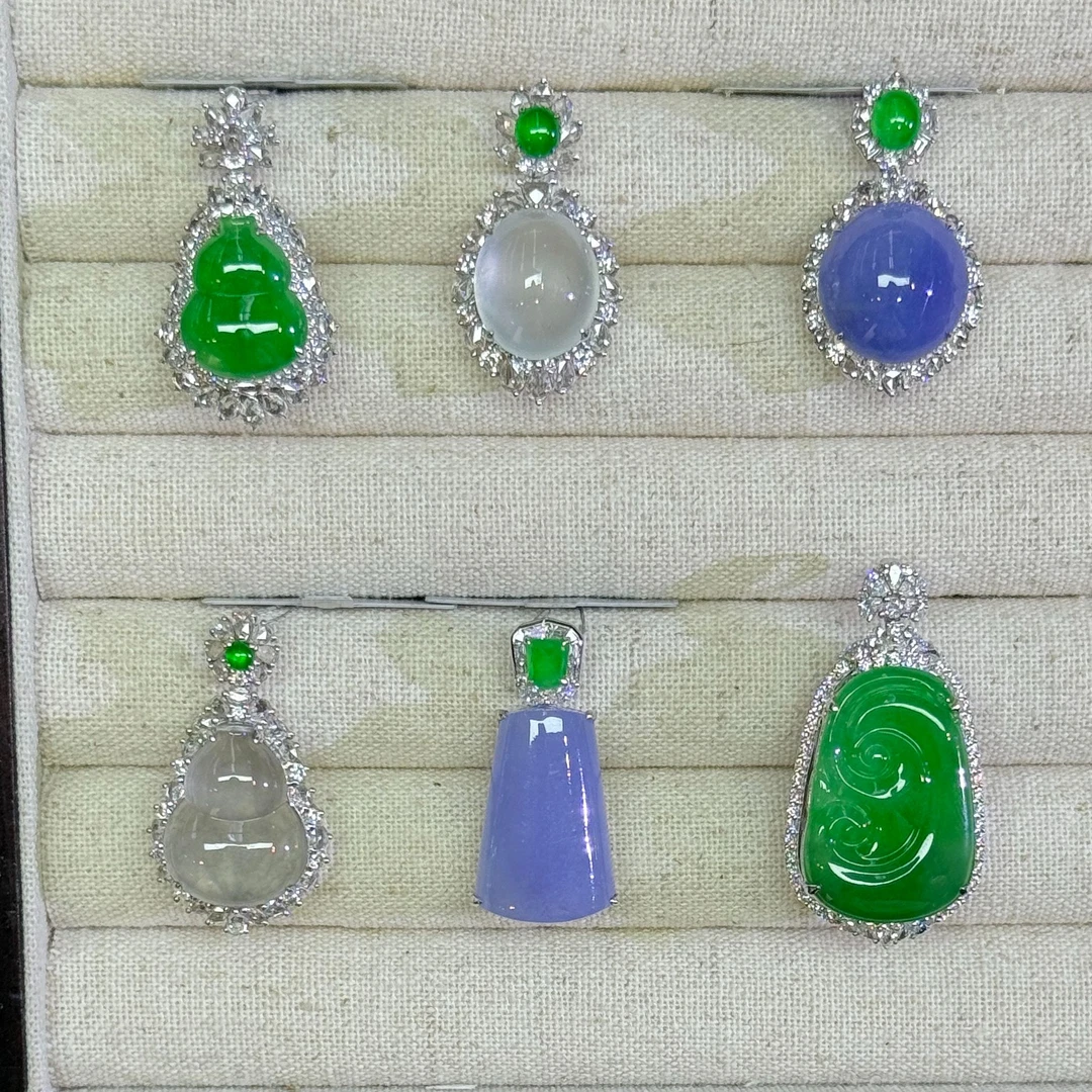 翡翠吊坠1件-18K金-多样性发货只发一件-BC13-BK|CXQ21