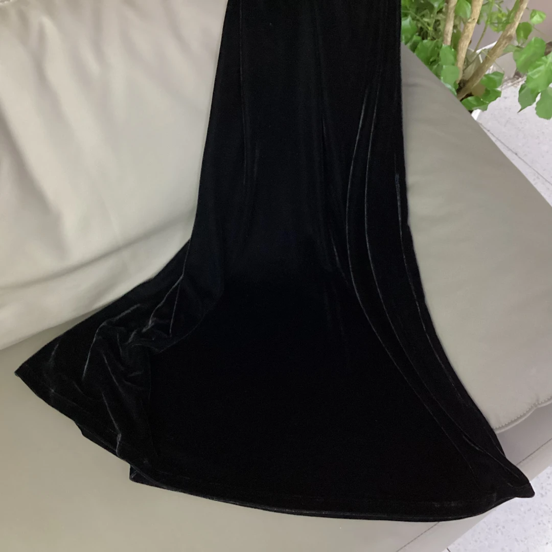 【MD鱼尾裙】新款时髦显瘦丝绒鱼尾裙