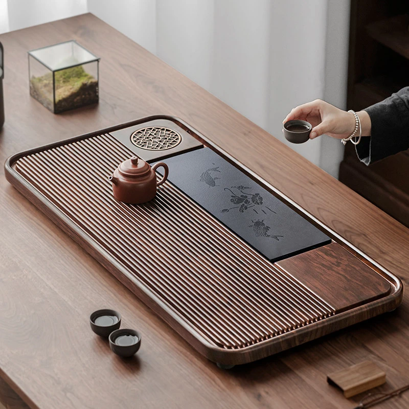 茶具茶盘家用2025新款整块电木款加厚茶几茶托盘茶海高档干泡茶台