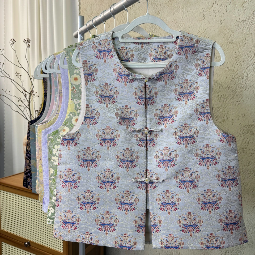 （扣号链接3）青兰桑蚕丝香云纱宋锦新中式女装