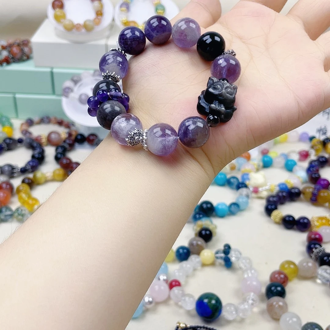 水晶手链银S925镶嵌