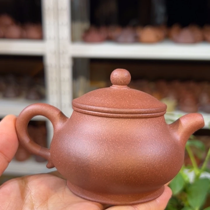 茶壶紫砂紫泥潘壶150c c