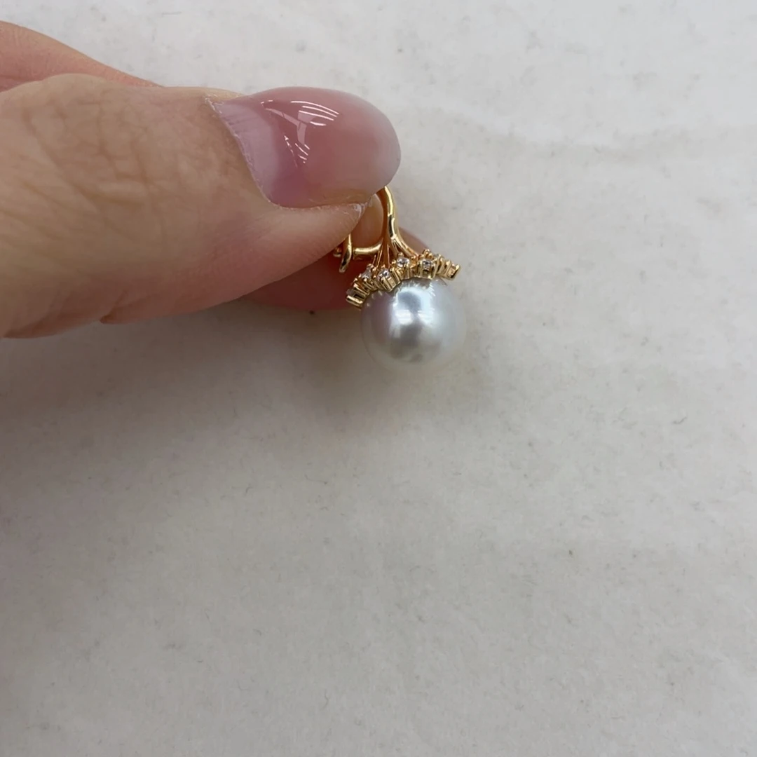 海水珍珠颈饰银S925镶嵌