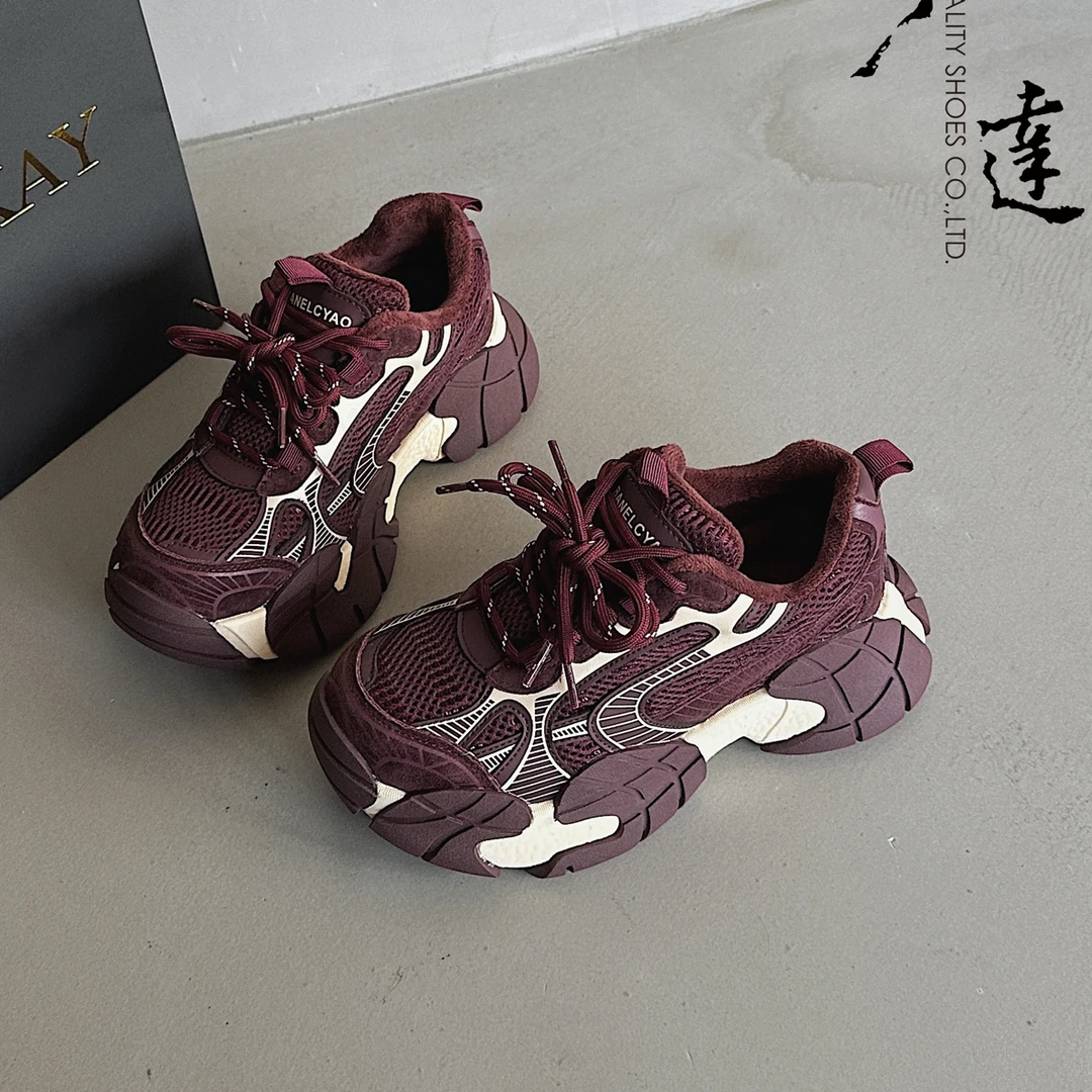 老爹鞋时尚休闲鞋秋季春秋ins四季通用修面皮女鞋