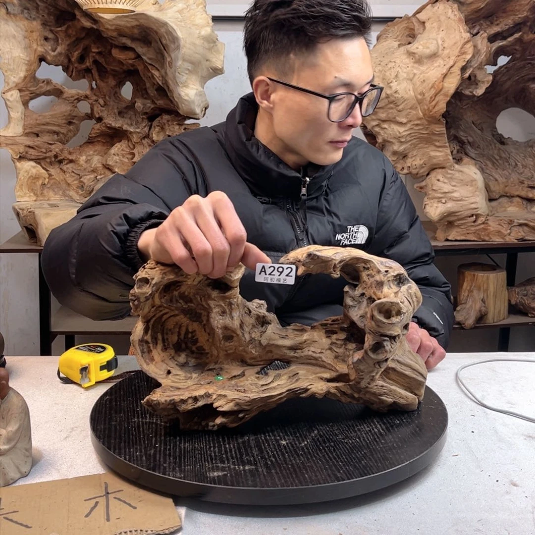 木退**网根雕小底座无拼接292