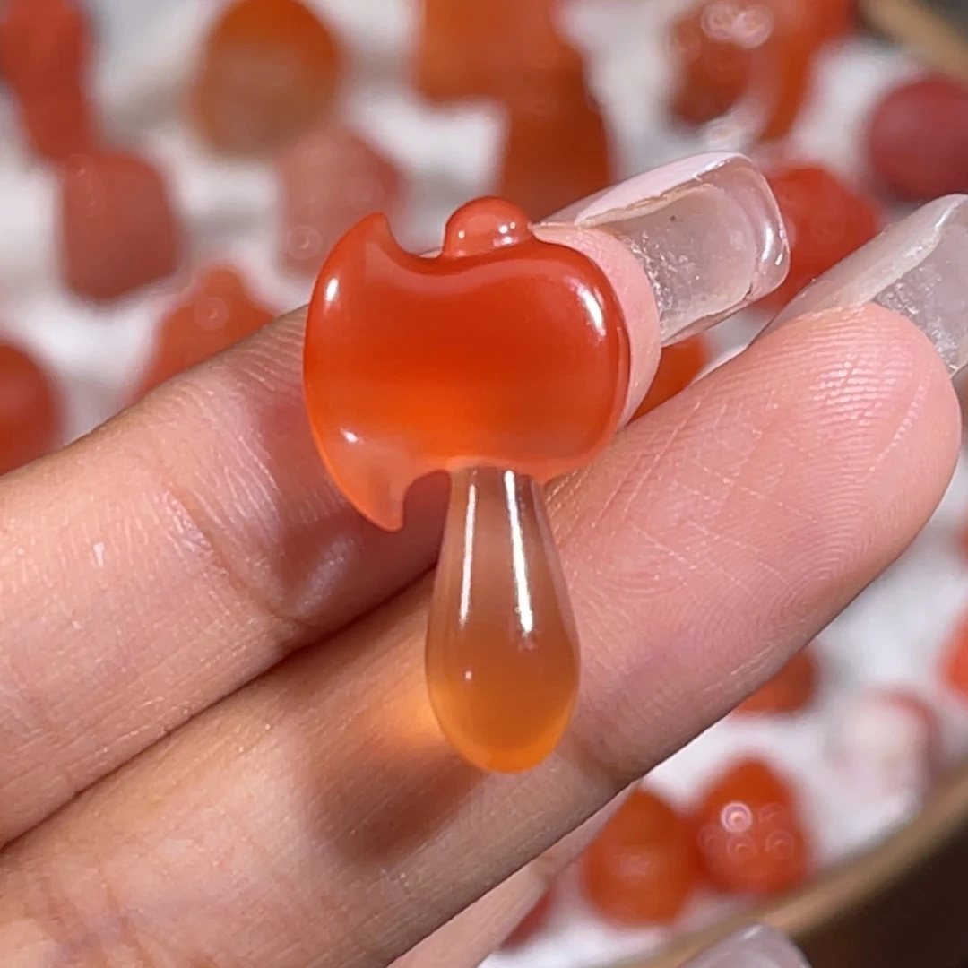 南红玛瑙斧头13.8x24mm未镶嵌不换退