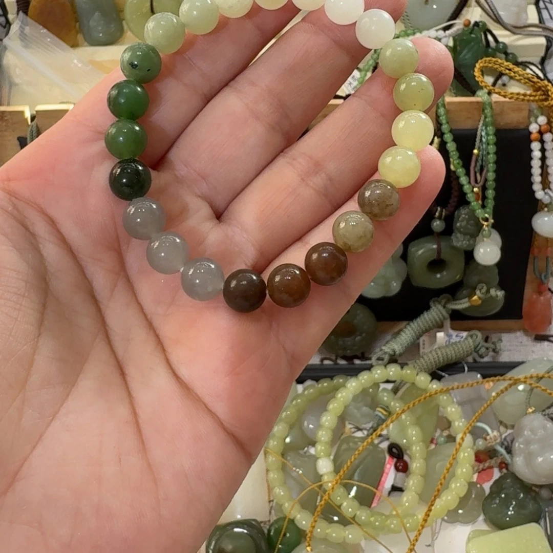 和田玉未镶嵌手链