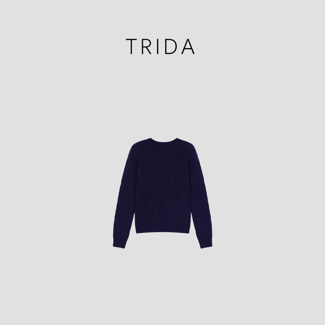 【100%羊毛】经典时尚气质百搭显瘦圆领长袖针织衫256463HX