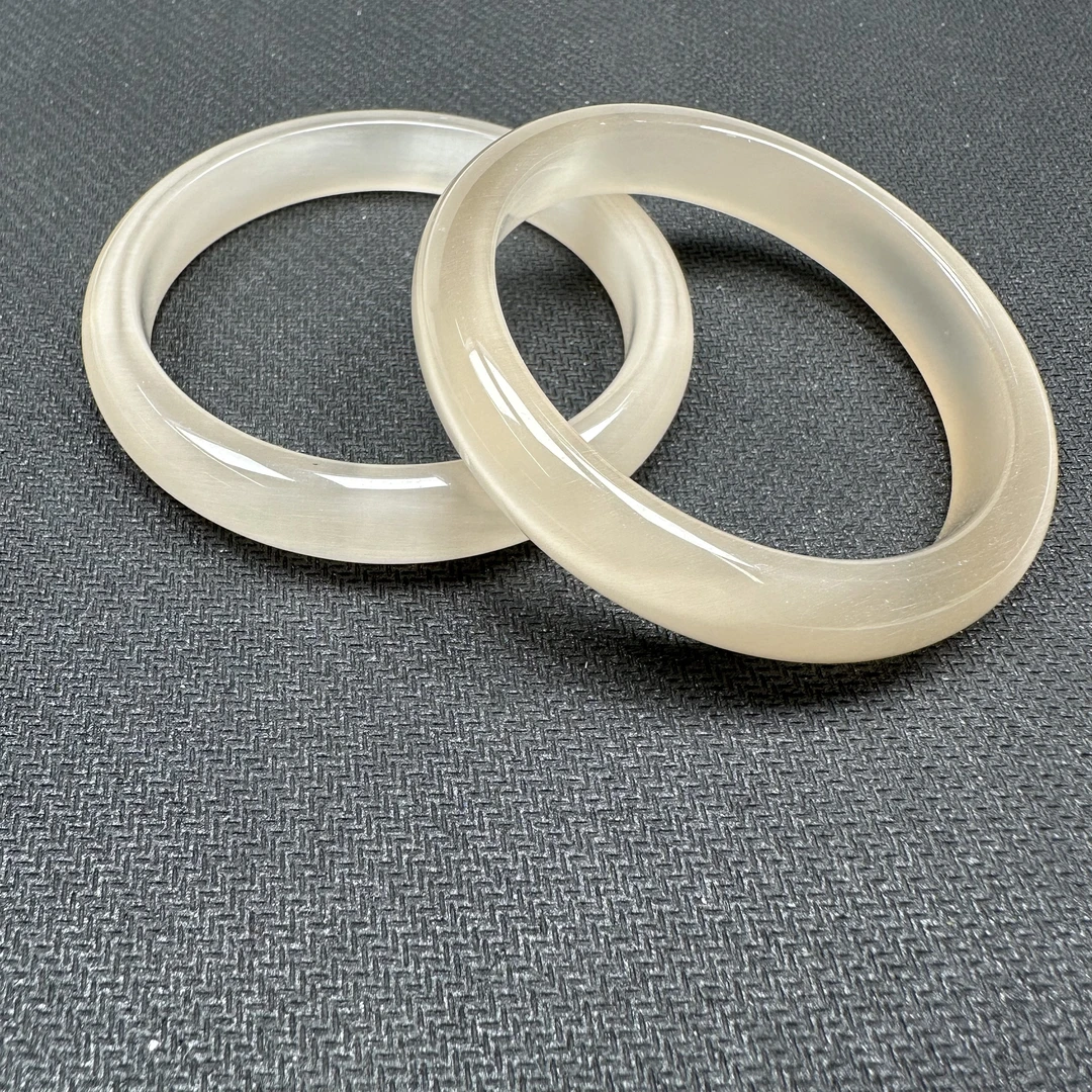 非金属玻璃手镯 香槟金64m圈口冰透时尚百搭