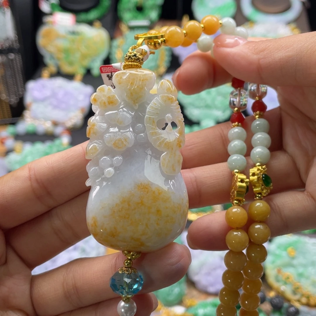 翡翠未镶嵌颈饰代编织