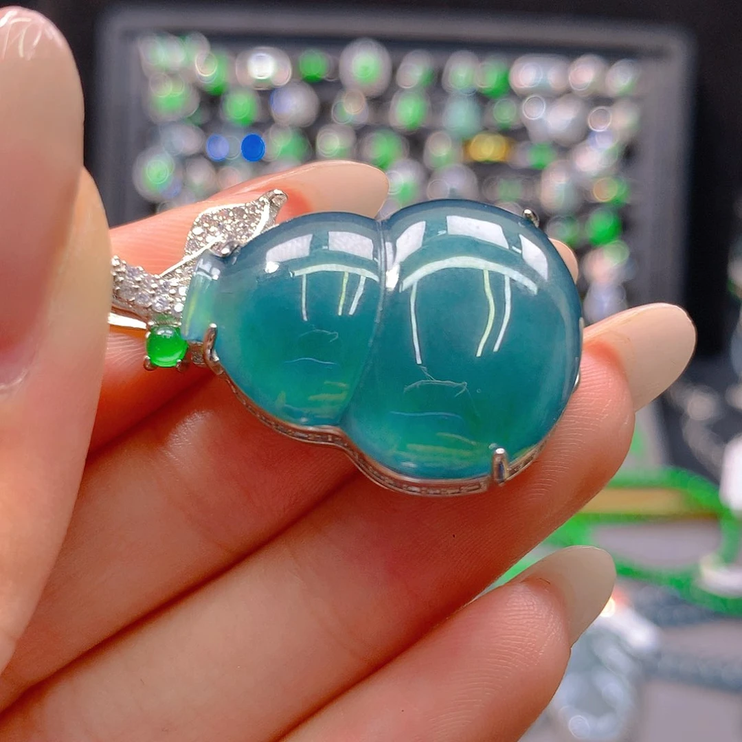 翡翠未镶嵌耳饰天然翡翠