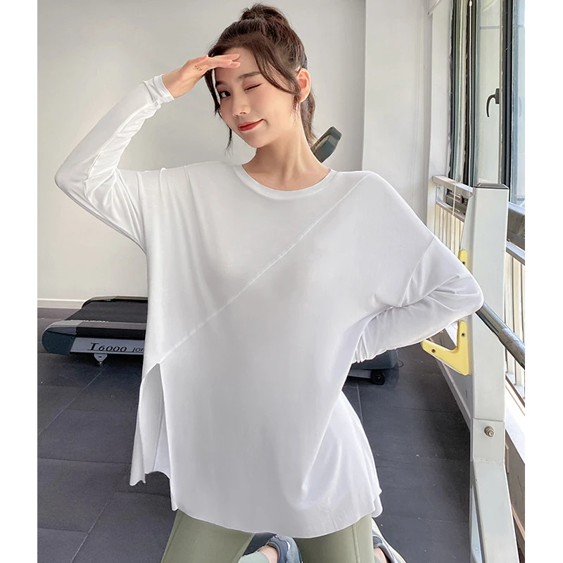 维多利亚专业舞蹈练功服运动上衣女夏季宽松显瘦遮肉健身服速干瑜