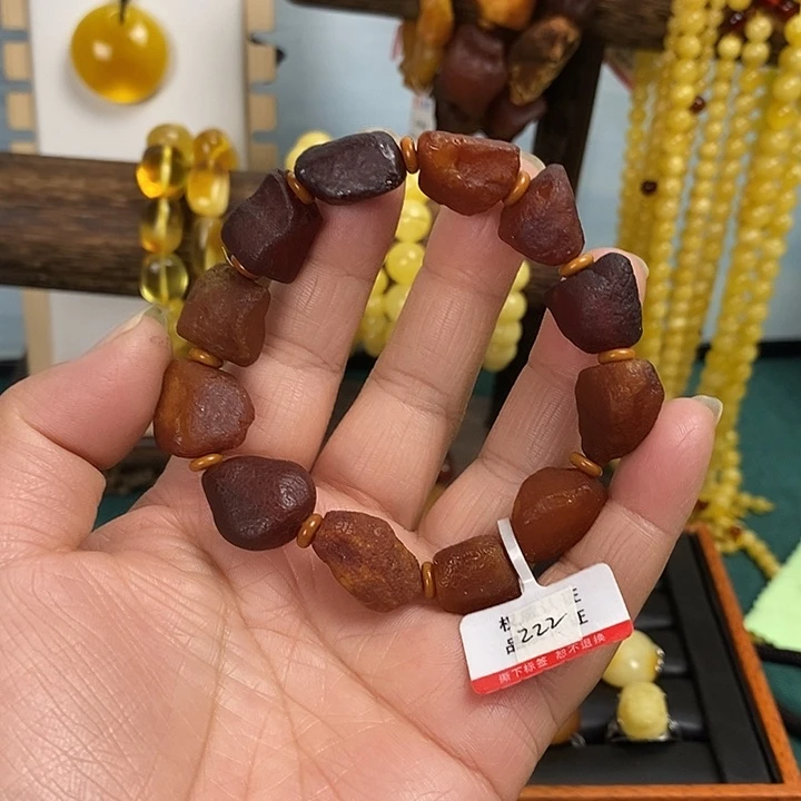 未镶嵌琥珀裸石手串