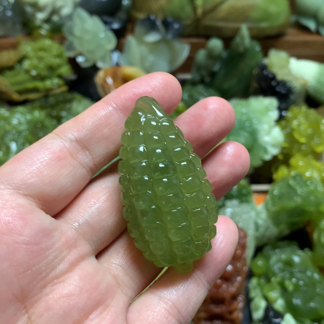 未镶嵌岫玉手把手把