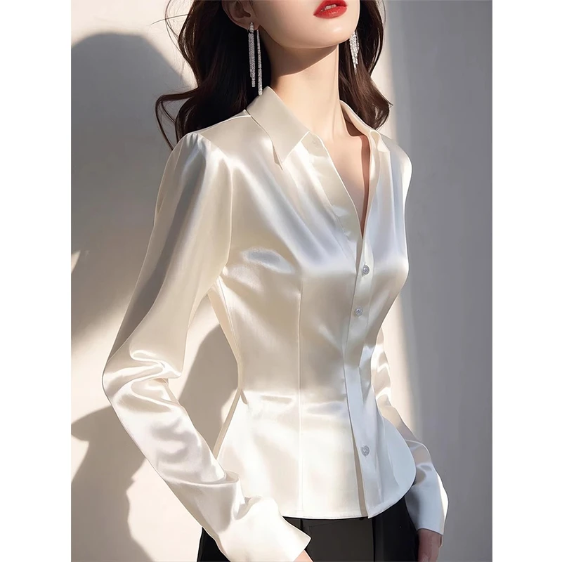 2025春季法式减龄轻奢高端洋气独特别致漂亮高级感超好看白色衬衫