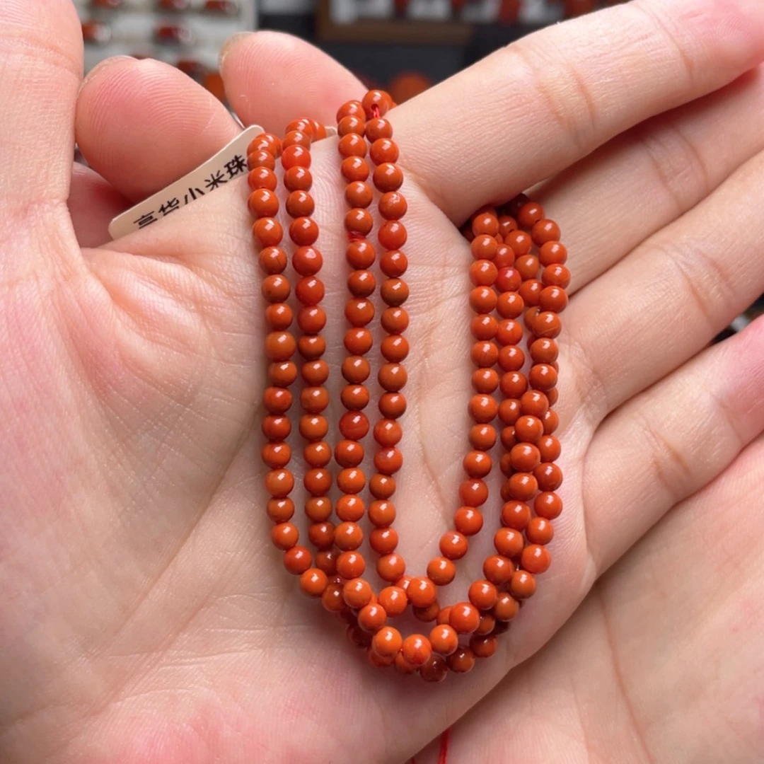 【闪购商品】未镶嵌3mm保山满肉小米多圈南红玛瑙