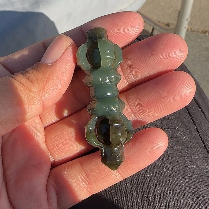 和田玉未镶嵌颈饰新疆且末蓝