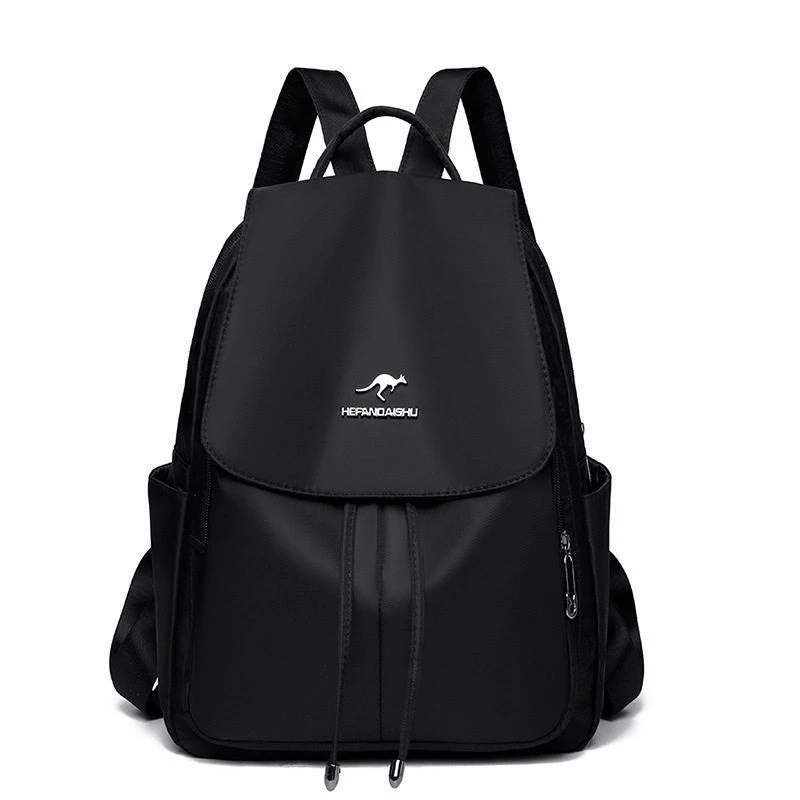 大气双肩包女2024新款百搭大容量软皮学生书包户外旅行背包女士