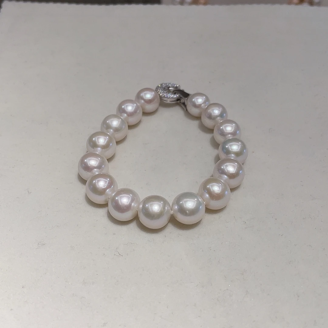 手链淡水珍珠银S925镶嵌